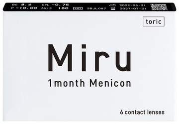 Menicon Miru 1month Toric (6 pcs) contact lens pack