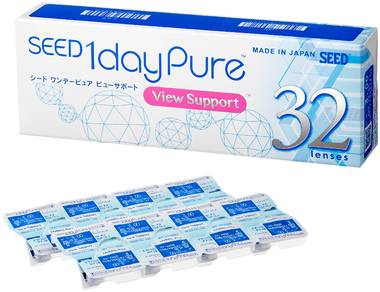 SEED 1dayPure View Support (32 pcs) contact lens pack