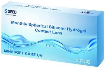SEED Monthly Minasoft Care UV SiHy (2 pcs) contact lens pack